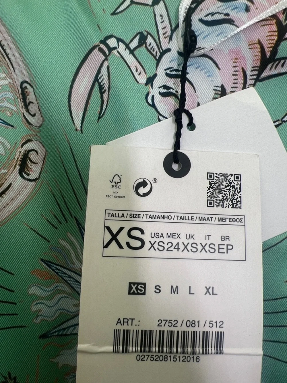 Zara - NWT Limited Edition Zodiac Mint Green Long Sleeve Midi Dress Size XS - Picture 9 of 12